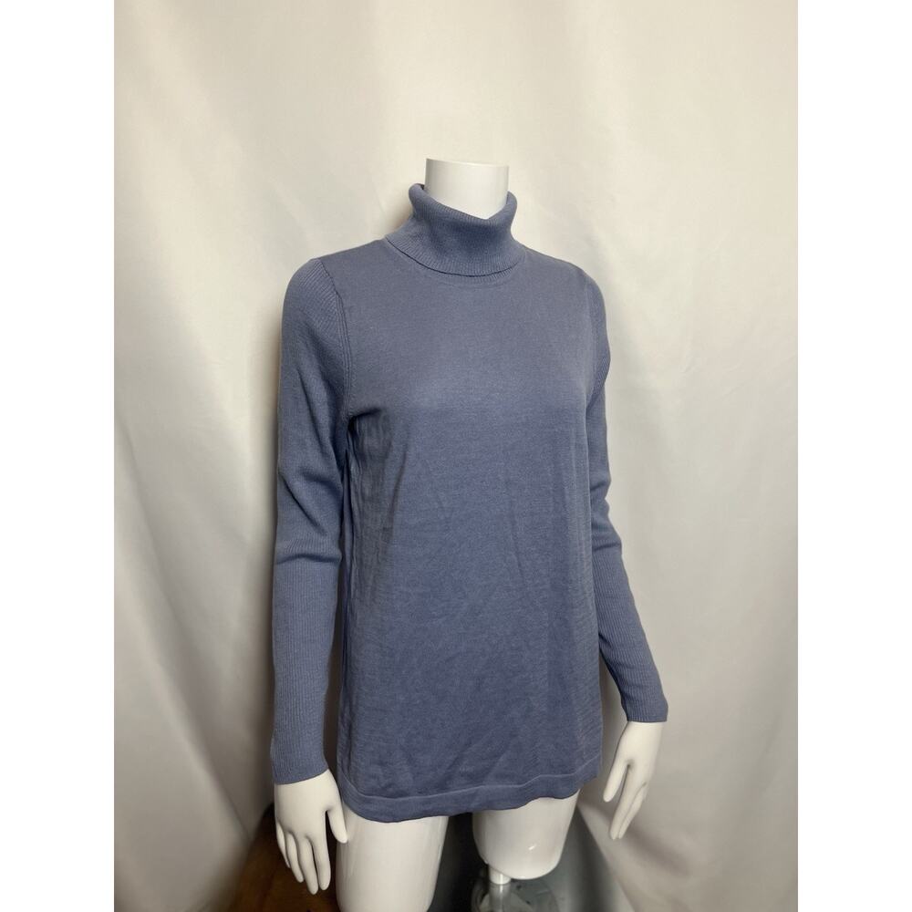 J. Jill Women’s Lavender Silk & Cotton Long Sleeve Turtleneck Sweater - S
